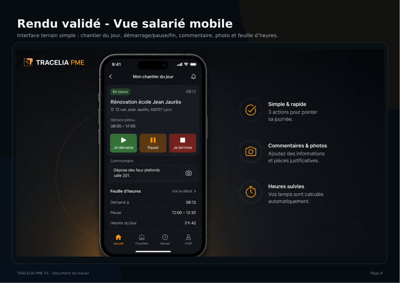 TRACELIA PME mobile salarié